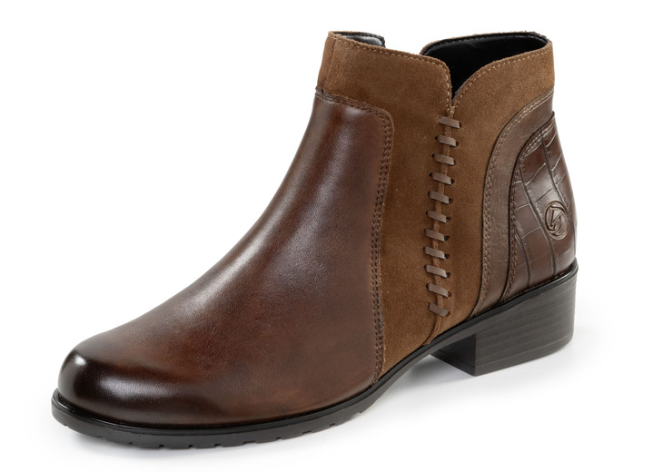 - Remonte Stiefelette mit seitlicher Zier-Naht, in Größe 036 bis 042, in Farbe BRAUN Ansicht 1
