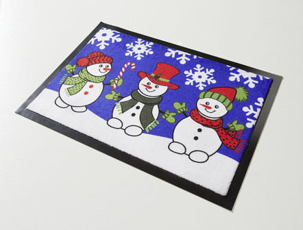 Fußmatte mit Schneemann-Motiv