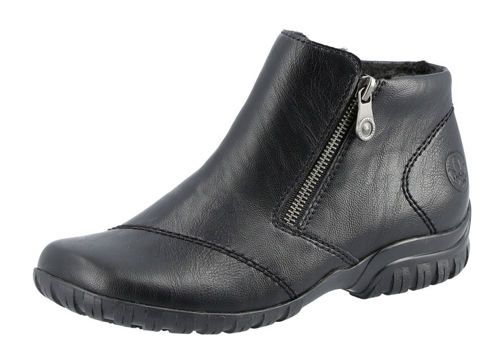Stiefel & Stiefeletten - Rieker Bootie mit Ziersteppung, in Größe 036 bis 042, in Farbe SCHWARZ Ansicht 1