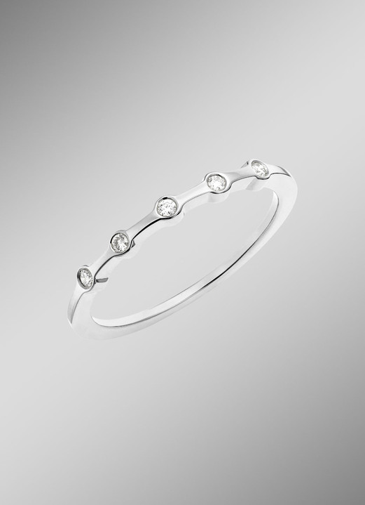 Ringe - Luxuriöser Damenring aus Weissgold mit Brillanten, in Größe 160 bis 220, in Farbe  Ansicht 1