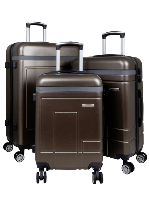 Reisekoffer - Hartschalen-Kofferset, 3-teilig, in Farbe BRAUN Ansicht 1