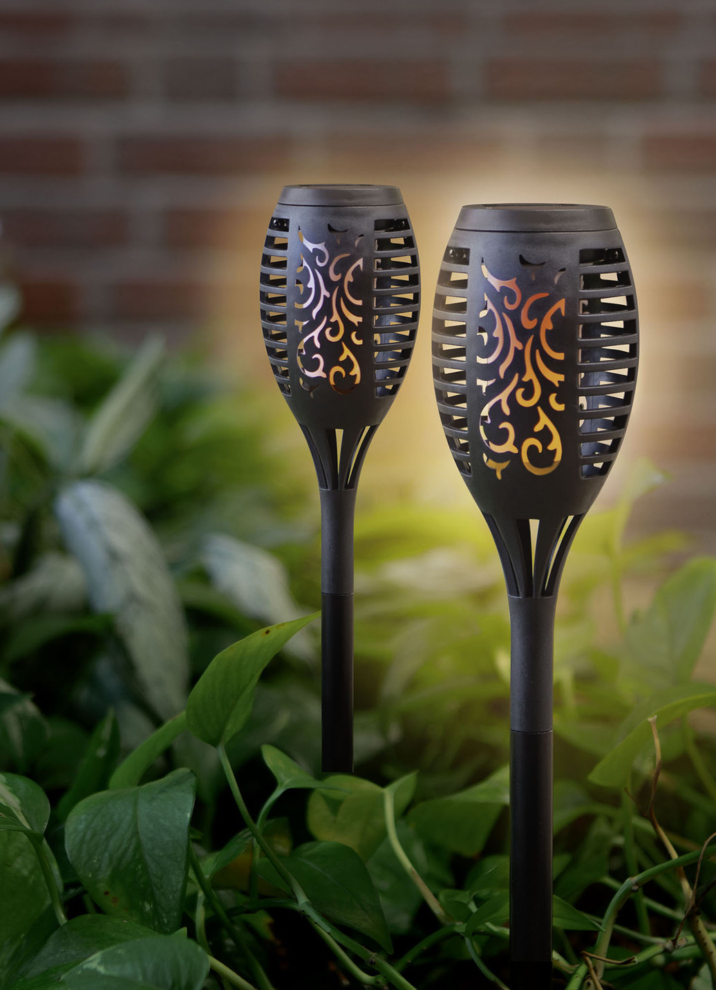"EASYmaxx" SolarFackel, 2erSet Garten BADER