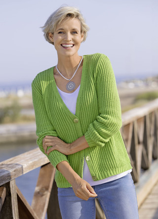 Strickjacke in Patentstrick