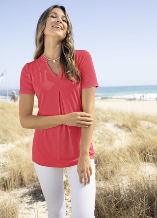 Unifarbene Shirt-Tunika