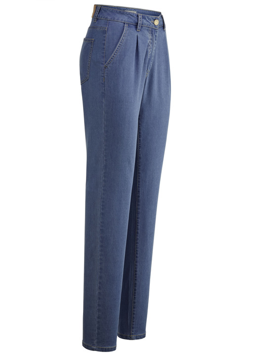 Hosen mit Knopf- und Reissverschluss - Jeans in Chino-Form, in Größe 017 bis 050, in Farbe JEANSBLAU Ansicht 1