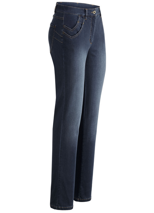 Hosen mit Knopf- und Reissverschluss - Jeans mit raffinierter Taschenlösung, in Größe 017 bis 050, in Farbe DUNKELBLAU Ansicht 1