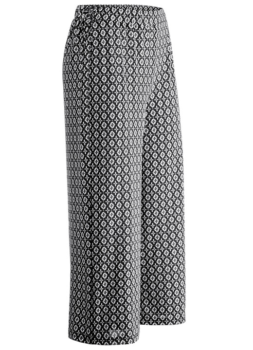 Culotten - Culotte in bequemer Schlupfform, in Größe 036 bis 054, in Farbe SCHWARZ-WEISS Ansicht 1