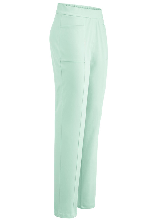 Hosen in Schlupfform - Hose mit abgesteppten Teilungsnähten Hosen in Schlupfform - Hose mit abgesteppten Teilungsnähten, in Größe 018 bis 052, in Farbe MINT