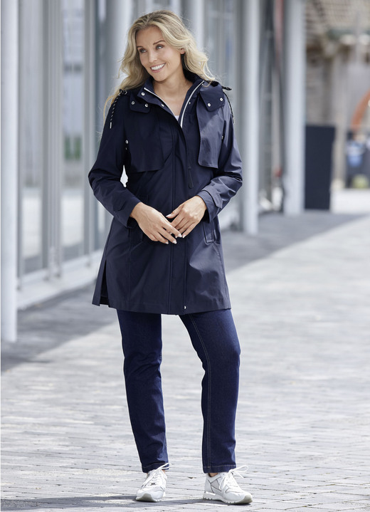Lang - Funktions-Trenchcoat mit Gürtel, in Größe 034 bis 052, in Farbe NACHTBLAU Ansicht 1