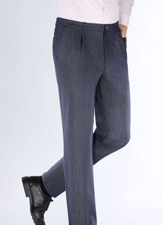 Jeans - «Klaus Modelle»-Edeljeans mit Bundfalten in 2 Farben Jeans - «Klaus Modelle»-Edeljeans mit Bundfalten in 2 Farben, in Größe 024 bis 060, in Farbe BLAU