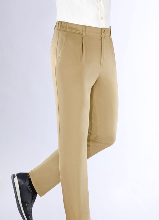 Hosen - Hose von «Klaus Modelle» mit Gummibund in 3 Farben Hosen - Hose von «Klaus Modelle» mit Gummibund in 3 Farben, in Größe 024 bis 062, in Farbe CAMEL