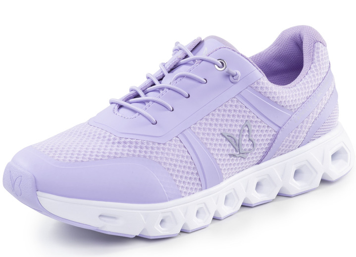 Slipper & Schnürschuhe - Caprice Sneaker mit elastischer Zier-Schnürung, in Größe 036 bis 042, in Farbe FLIEDER Ansicht 1