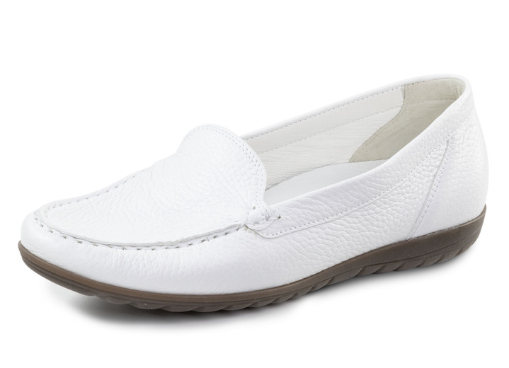 Slipper & Schnürschuhe - Waldläufer, bequeme Damen-Slipper, Weite H, mit herausnehmbarem Fussbett, in Größe 3 1/2 bis 8, in Farbe WEISS Ansicht 1