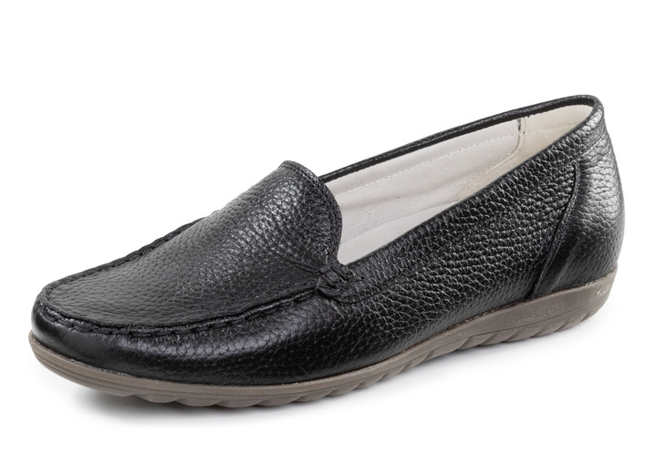 Slipper & Schnürschuhe - Waldläufer, bequeme Damen-Slipper, Weite H, mit herausnehmbarem Fussbett, in Größe 3 1/2 bis 8, in Farbe SCHWARZ Ansicht 1