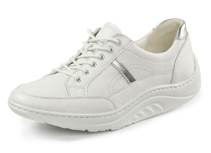Slipper & Schnürschuhe - Waldläufer, bequeme Damen-Schnürschuhe, Weite H, Sohle mit Abrollfunktion, in Größe 4 bis 8 1/2, in Farbe NATURWEISS Ansicht 1
