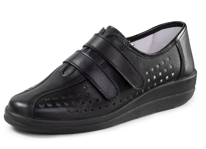 Slipper & Schnürschuhe - ELENA EDEN Klettschuh mit luftiger Perforation, in Größe 036 bis 042, in Farbe SCHWARZ Ansicht 1