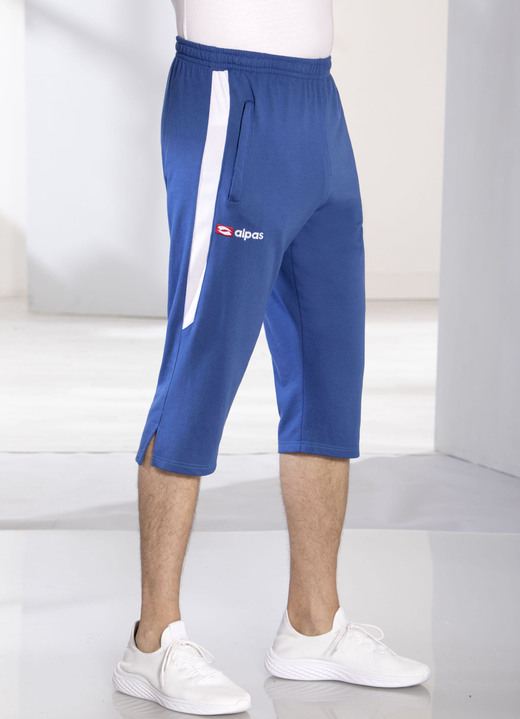 Freizeithosen - 3/4-Hose von «alpas», in Größe 3XL (58) bis XXL (56), in Farbe MITTELBLAU Ansicht 1