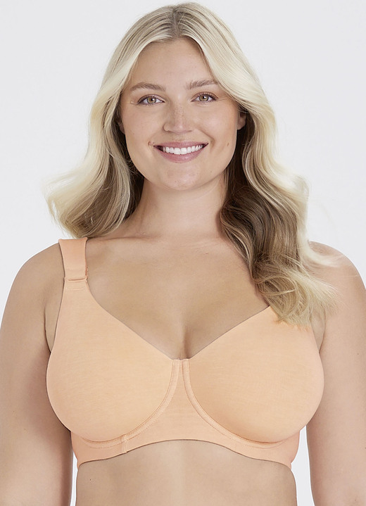 BH mit Formbügel - Miss Mary Bügel-BH mit hautsympathischer BIO-Baumwolle, in Größe 080 bis 105, in Cup D, in Farbe BEIGE Ansicht 1