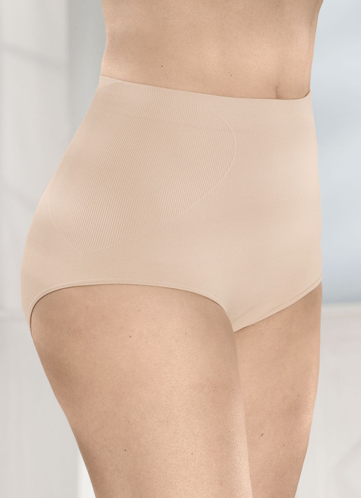 Slips - Zweierpack Formslips mit eingestrickten Formzonen, in Größe L (42/44) bis XXL (50/52), in Farbe BEIGE Ansicht 1