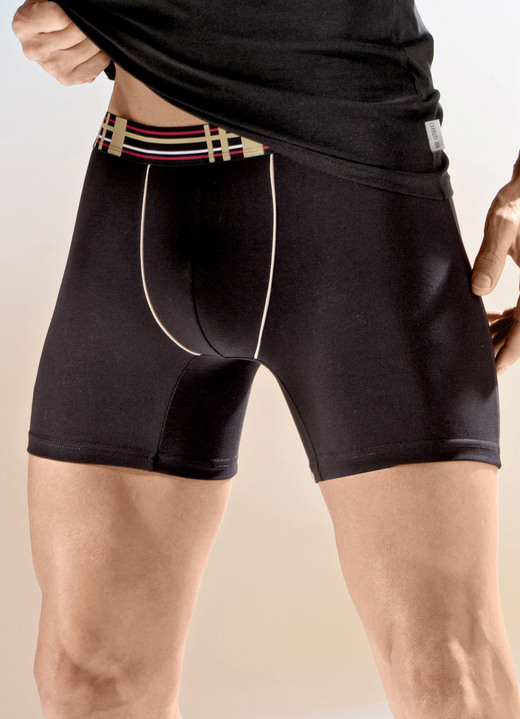 Pants & Boxershorts - Viererpack Pants mit Elastikbund, in Größe 005 bis 011, in Farbe 2X SCHWARZ, 2X WEISS Ansicht 1