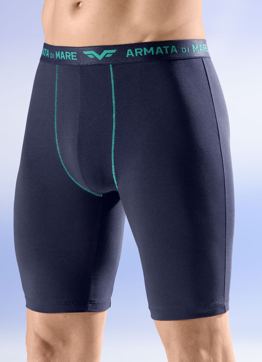 Pants & Boxershorts - Dreierpack Longpants mit Elastikbund, in Größe 005 bis 011, in Farbe 3X NAVY