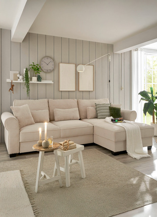 Moderne Polsterecke mit Bettfunktion