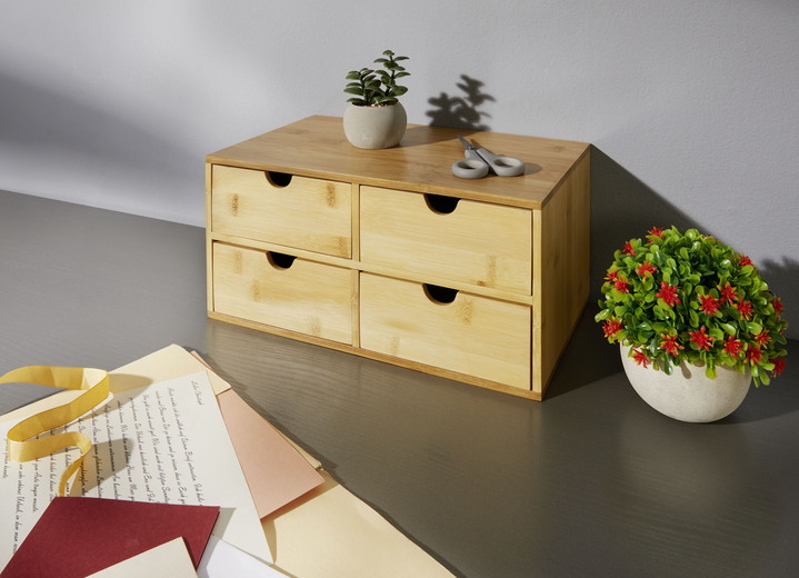 Büromöbel - Schubladen-Schrank aus Bambus, in Farbe NATUR Ansicht 1