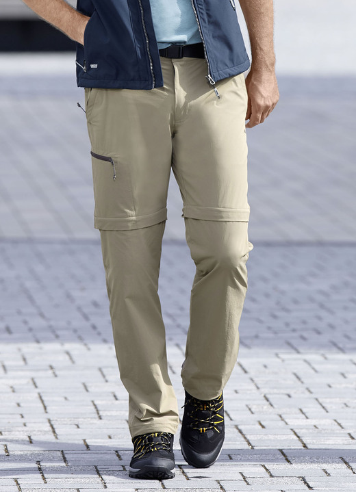 Freizeithosen - Zip-Off-Hose von «LPO», in Größe 024 bis 058, in Farbe DUNKELBEIGE Ansicht 1