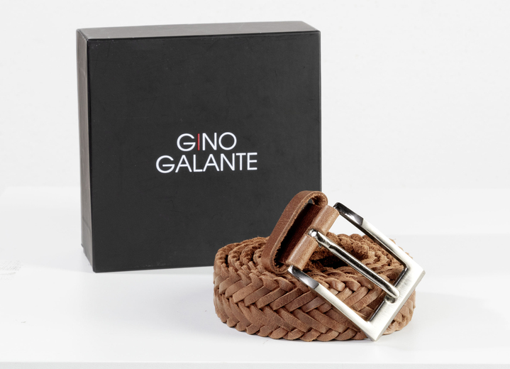 Gürtel - GINO GALANTE, eleganter Herren-Gürtel inkl. Box, 3 cm breit, in Größe 100 bis 120, in Farbe COGNAC Ansicht 1