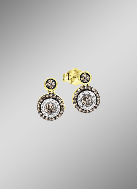 Ohrschmuck - Ohrstecker mit Diamanten, in Farbe  Ansicht 1