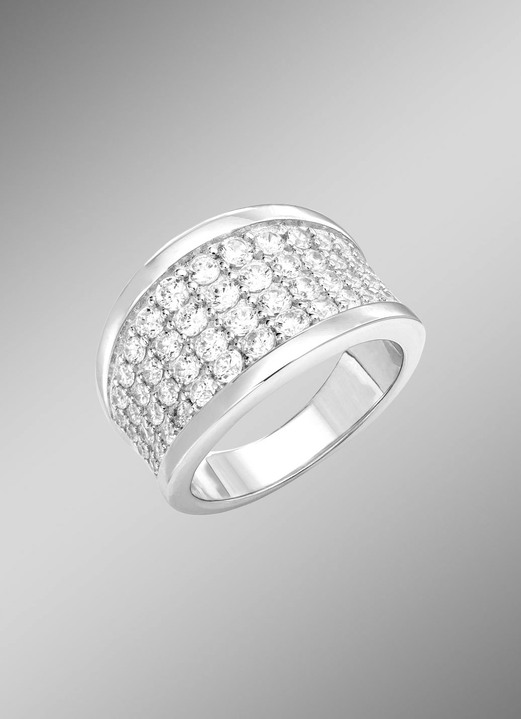 Ringe - Schicker Damenring mit Zirkonia, in Größe 160 bis 220, in Farbe  Ansicht 1