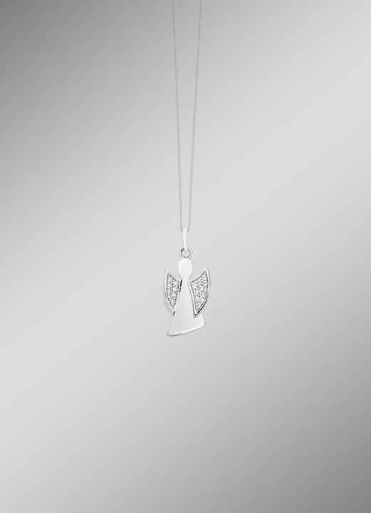 Anhänger -  Engel-Anhänger aus feinem Silber, in Farbe  Ansicht 1