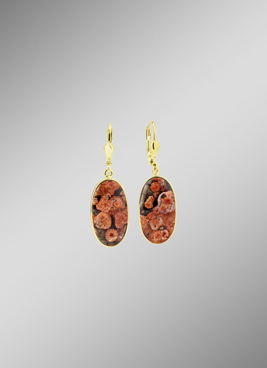 Ohrschmuck - Schöne Unikate: Ohrringe mit Flower Opal, in Farbe  Ansicht 1