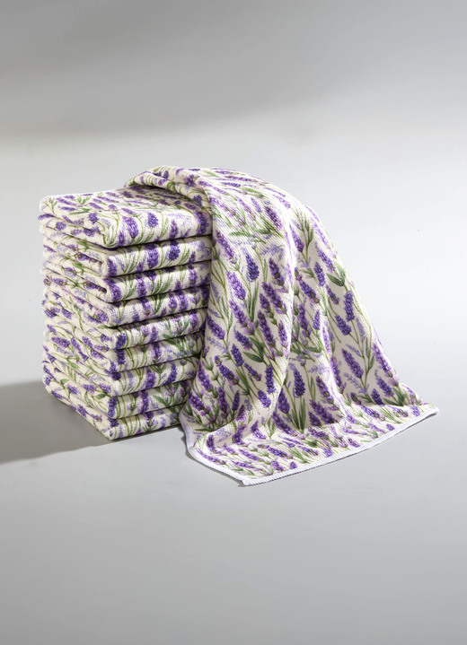 Küchenhelfer - Mikrofaser-Geschirrtücher, 10-teilig, in Farbe LAVENDEL