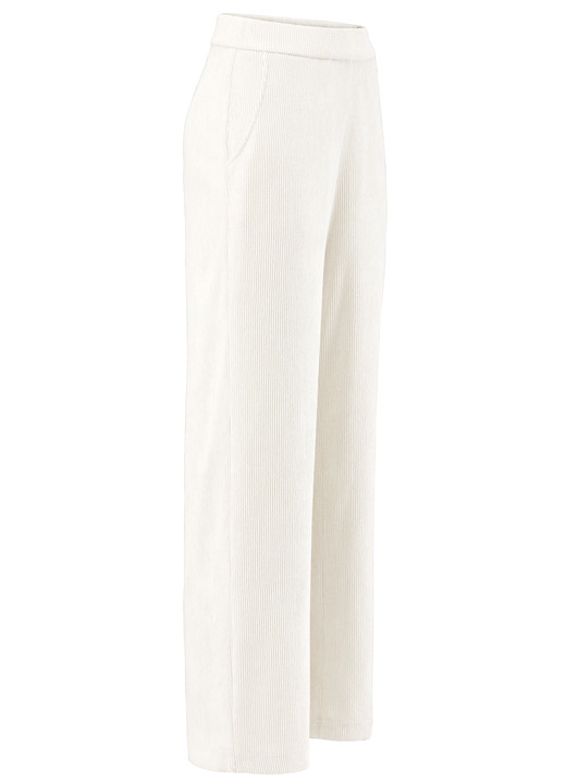 Hosen in Schlupfform - Cordhose mit modisch weitem Beinverlauf Hosen in Schlupfform - Cordhose mit modisch weitem Beinverlauf, in Größe 018 bis 052, in Farbe ECRU
