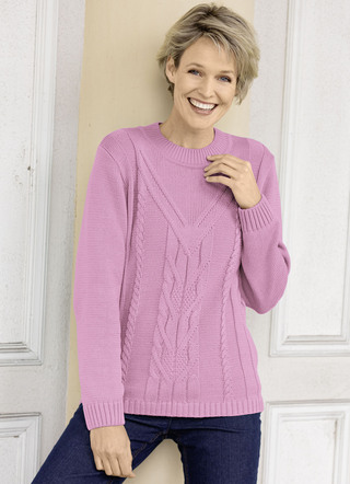 Pullover in Strukturmustermix