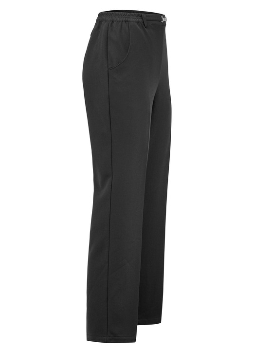 Hosen in Schlupfform - Hose mit schmückendem Zierteil Hosen in Schlupfform - Hose mit schmückendem Zierteil , in Größe 019 bis 054, in Farbe SCHWARZ