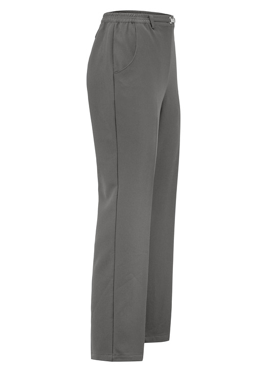 Hosen in Schlupfform - Hose mit schmückendem Zierteil Hosen in Schlupfform - Hose mit schmückendem Zierteil , in Größe 019 bis 054, in Farbe GRAU MELIERT