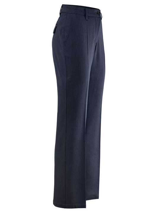 Hosen mit Knopf- und Reissverschluss - Hose mit rückwärtigen Dehnbundeinsätzen, in Größe 019 bis 054, in Farbe MARINE Ansicht 1