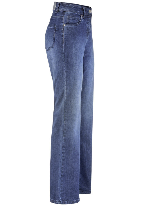 Hosen mit Knopf- und Reissverschluss - Jeans mit modischer Beinweite , in Größe 018 bis 052, in Farbe JEANSBLAU Ansicht 1