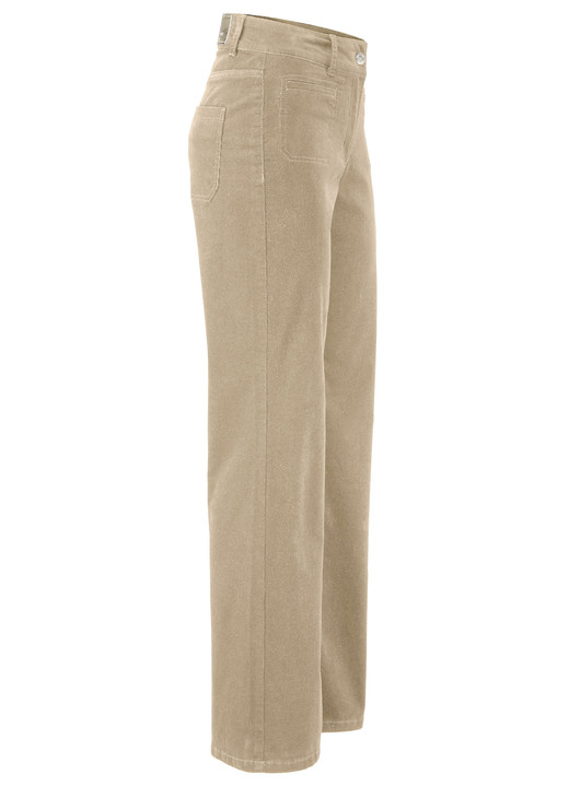 Hosen mit Knopf- und Reissverschluss - Cordhose mit weitem Beinverlauf, in Größe 017 bis 050, in Farbe CAMEL Ansicht 1