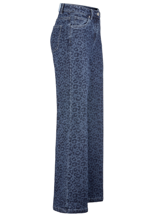 Hosen mit Knopf- und Reissverschluss - Jeans in aktueller Leo-Dessinierung Hosen mit Knopf- und Reissverschluss - Jeans in aktueller Leo-Dessinierung, in Größe 017 bis 050, in Farbe DUNKELBLAU