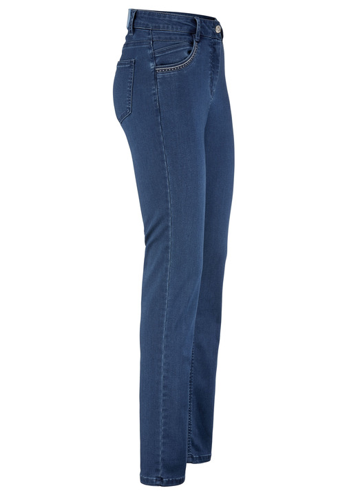 Hosen mit Knopf- und Reissverschluss - Jeans in 5-Pocket-Form, in Größe 018 bis 052, in Farbe JEANSBLAU Ansicht 1