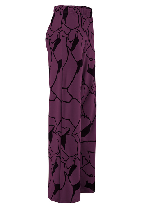 Hosen in Schlupfform - Hose in bequemer Weite Hosen in Schlupfform - Hose in bequemer Weite, in Größe 018 bis 052, in Farbe AUBERGINE-SCHWARZ
