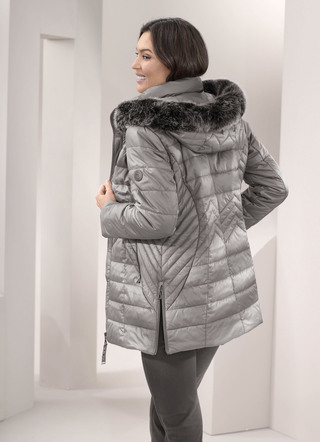 Jacke mit abnehmbarem Kunstpelz-Besatz