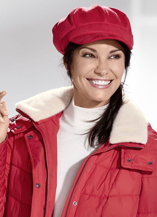 Mützen & Hüte - Elegante Damen-Ballonmütze, mit rückwärtigem Elastikeinsatz Mützen & Hüte - Elegante Damen-Ballonmütze, mit rückwärtigem Elastikeinsatz, in Farbe ROT