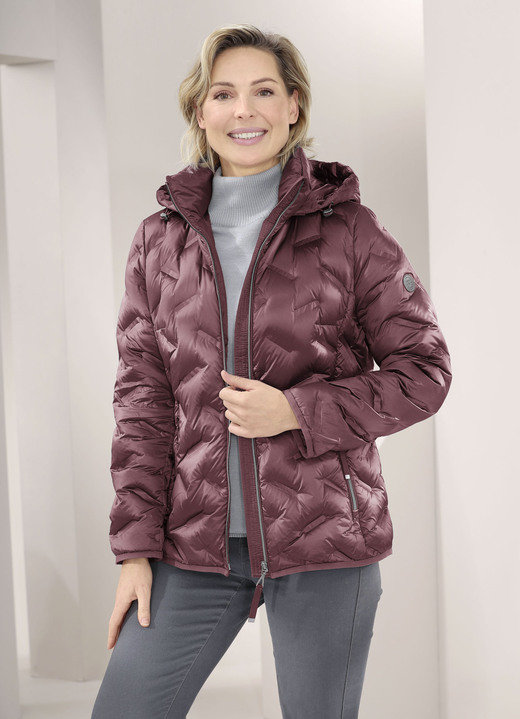 Jacken - Daunenjacke mit abnehmbarer Kapuze Jacken - Daunenjacke mit abnehmbarer Kapuze, in Größe 034 bis 052, in Farbe MAUVE