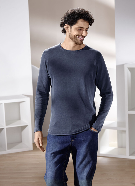 Uni - Rundhalspullover von «Paddock's» in 3 Farben, in Größe 3XL(56) bis XXL(54), in Farbe GRÜN Ansicht 1