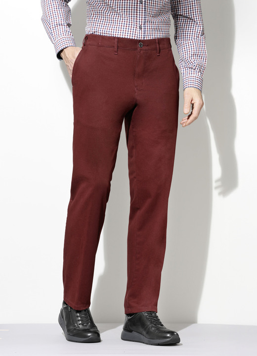 Hosen - Hose von «Francesco Botti» mit Komfortbund in 3 Farben Hosen - Hose von «Francesco Botti» mit Komfortbund in 3 Farben, in Größe 024 bis 062, in Farbe BURGUND