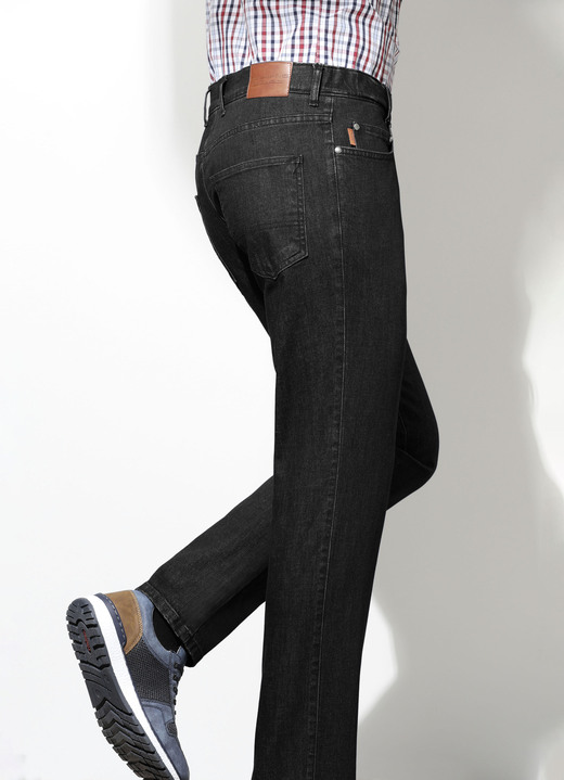 Jeans - «Francesco Botti»-Jeans mit Komfortbund in 3 Farben Jeans - «Francesco Botti»-Jeans mit Komfortbund in 3 Farben, in Größe 024 bis 062, in Farbe SCHWARZ